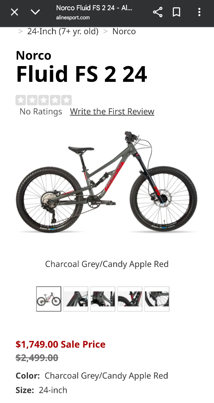 2020 Norco Fluid FS 2 24" - $1000 (OBO) image indicator(7)