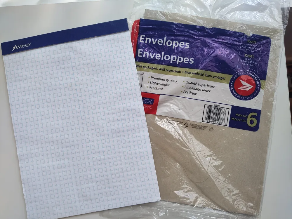 Ampad Graph Pad & Kraft Envelopes Pack of 6
