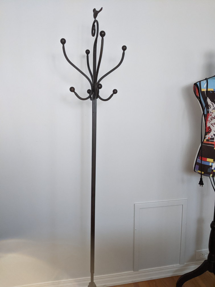Standing Metal Coat Rack with Bird Detail - photo 2