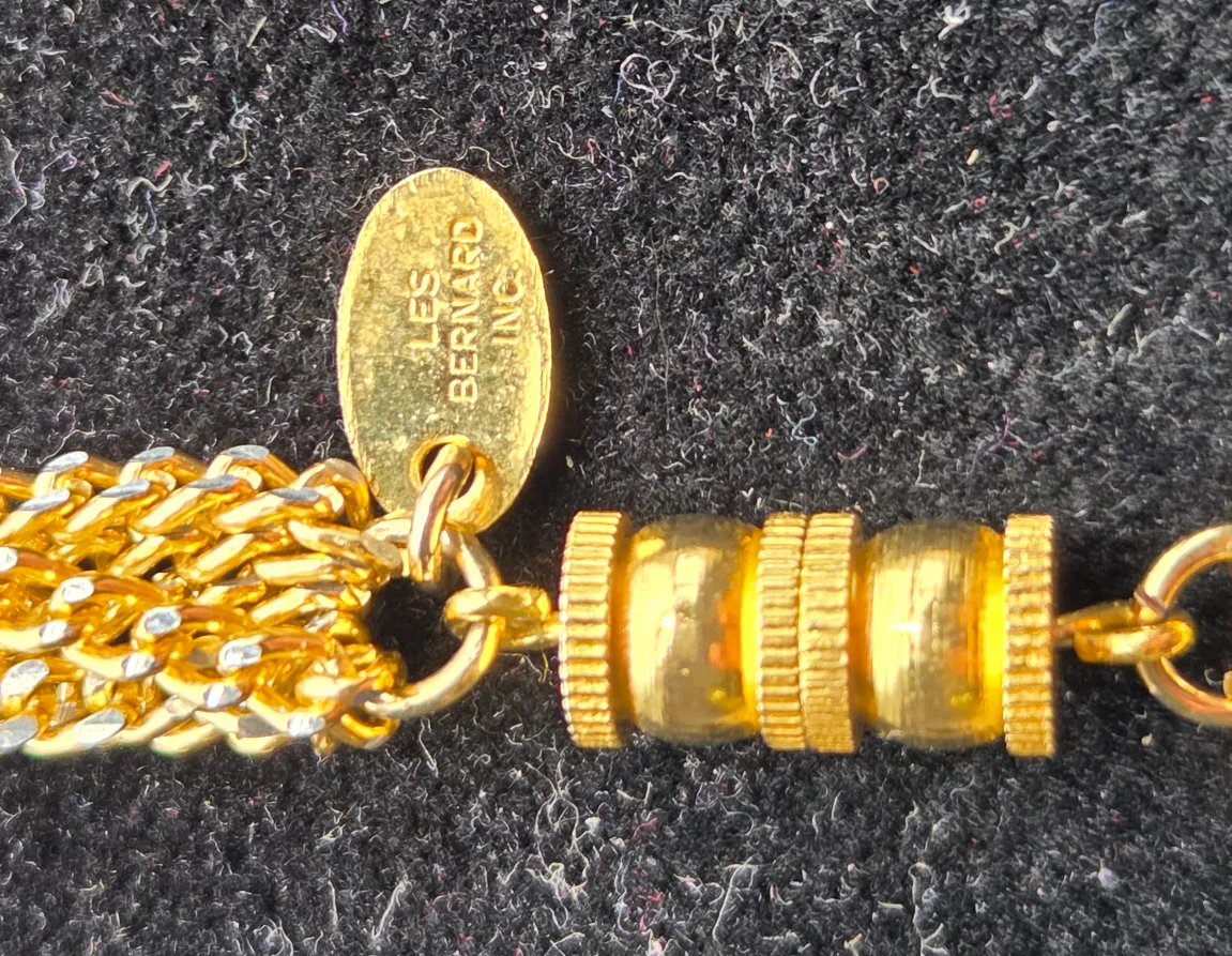 Les Bernard Gold Tone Chain Necklace image indicator(4)