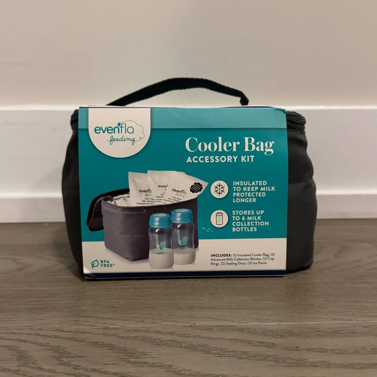 Evenflo Insulated Cooler Bag Accessory Kit for Kids, Grey image indicator(2)