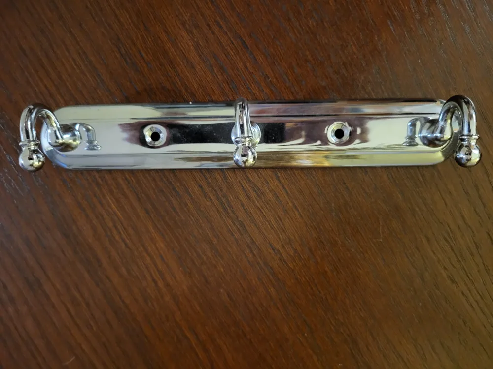 Chrome Towel Rack with 3 Hooks thumbnail
