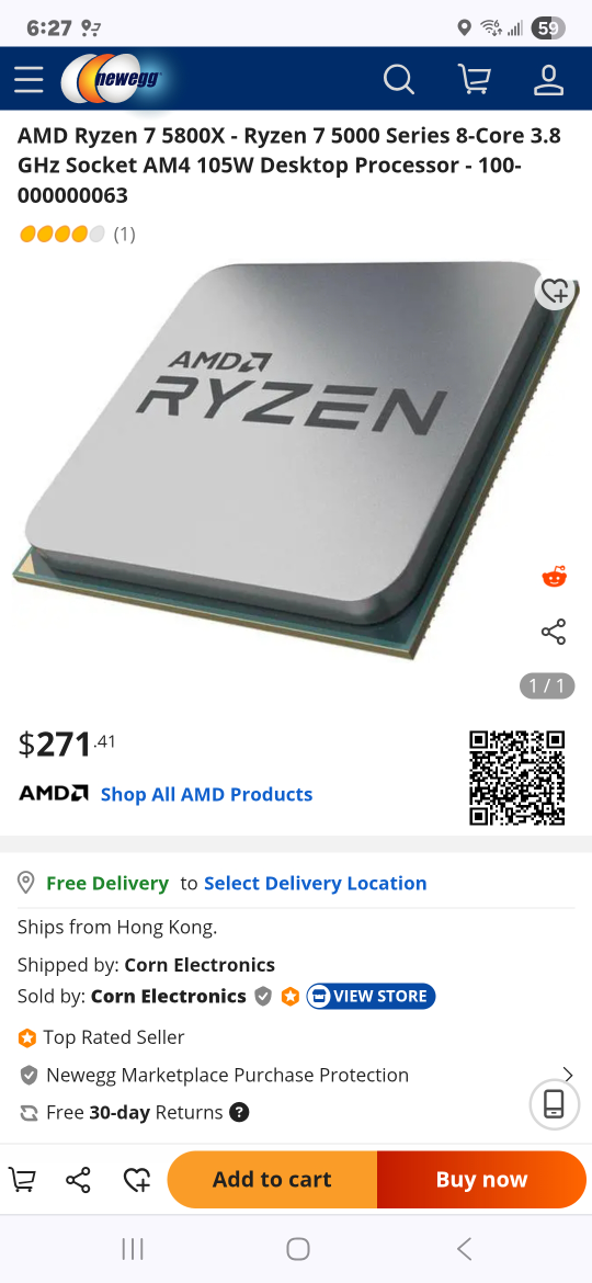 AMD Ryzen 7 5800X CPU - used like NEW