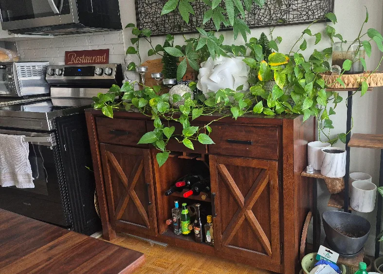 Wooden Sideboard Cabinet solid wood  18 deep 3ft tall  38 long thumbnail