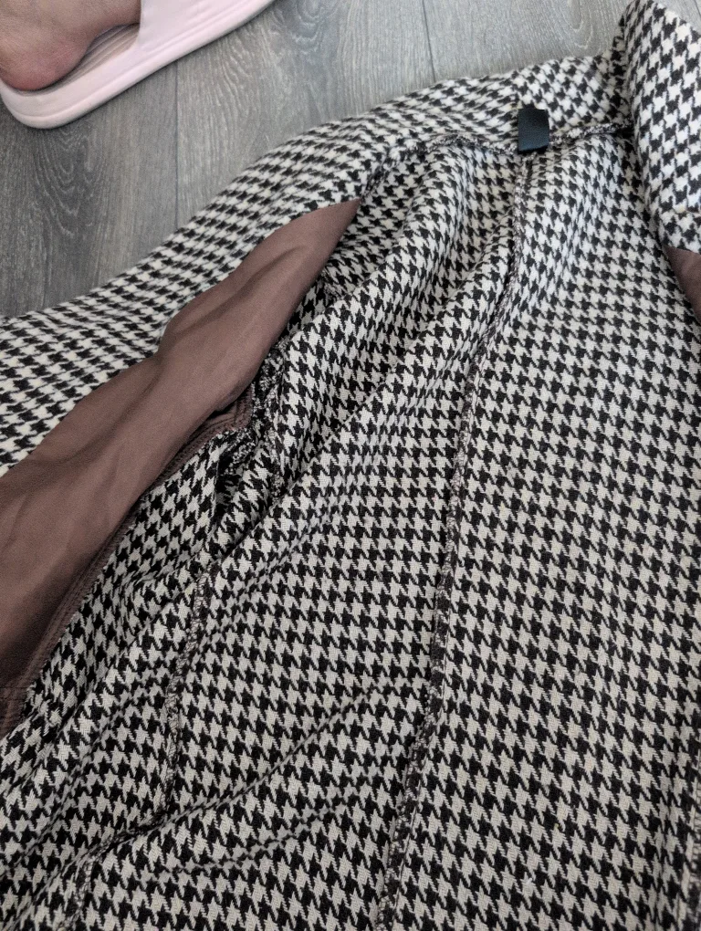 Shein Houndstooth Coat - Size S image indicator(4)