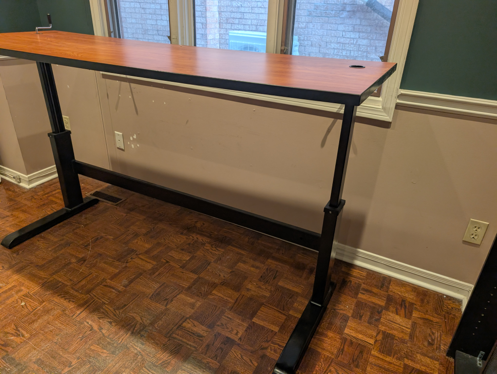Adjustable Height(Manual) Standing Desk, 72" x24", Free Delivery - photo 3