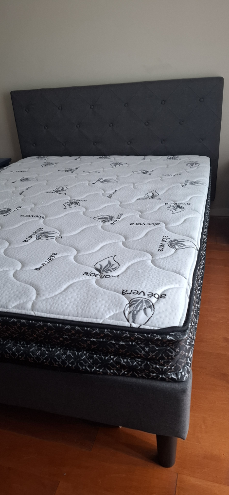 Zinus Shalini Queen Bed Frame and mattress