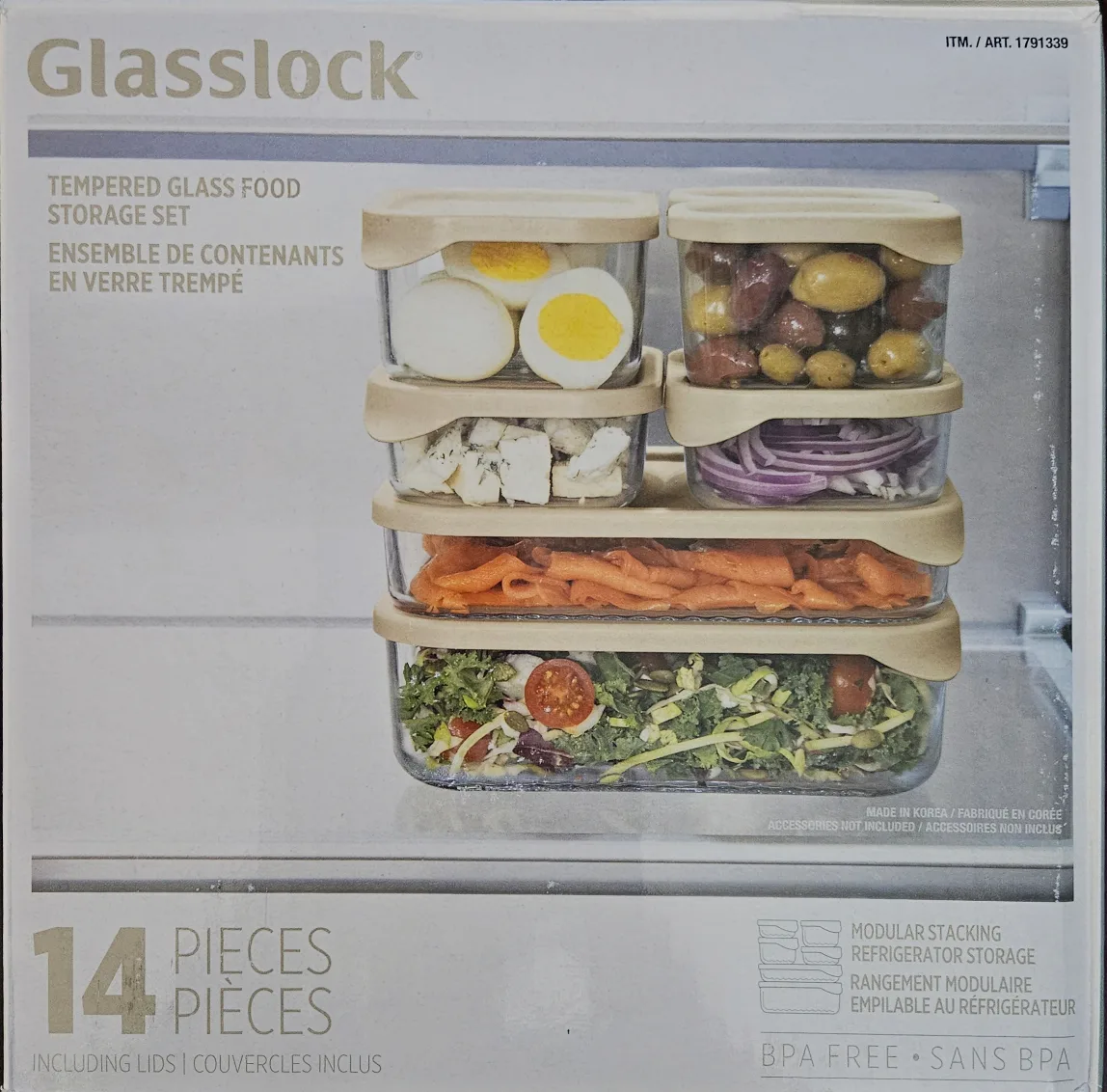 Glasslock 14-Piece Tempered Glass Food Storage Set thumbnail