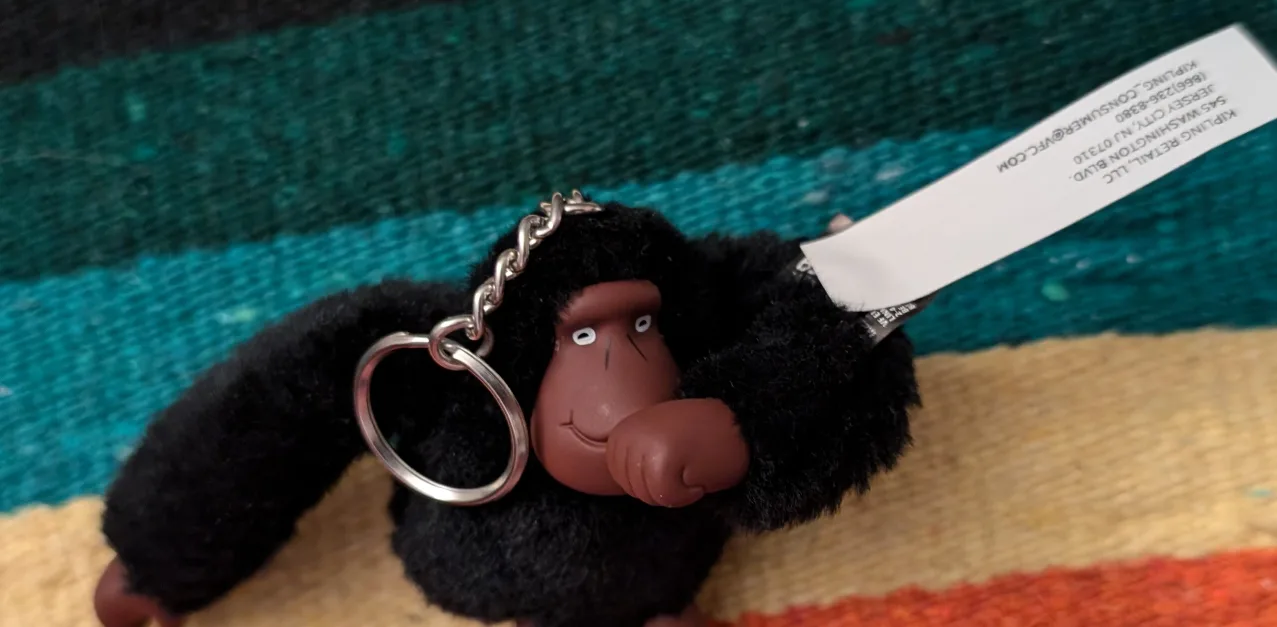 Kipling Black Monkey Keychain thumbnail