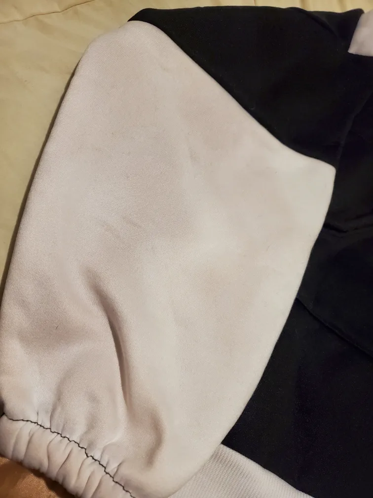 Black and white oversized colour block hoodie/sweater image indicator(6)