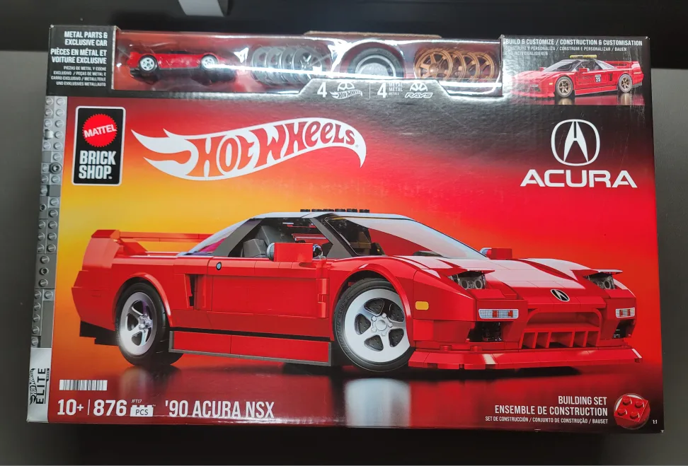 Hot Wheels '90 Acura NSX Building Set Brick thumbnail