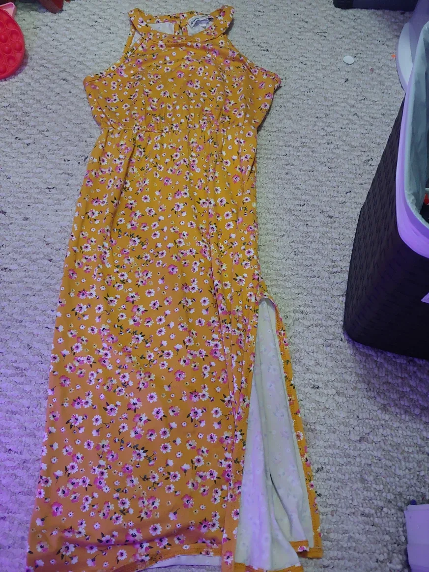 Floral Maxi Dress - Yellow thumbnail