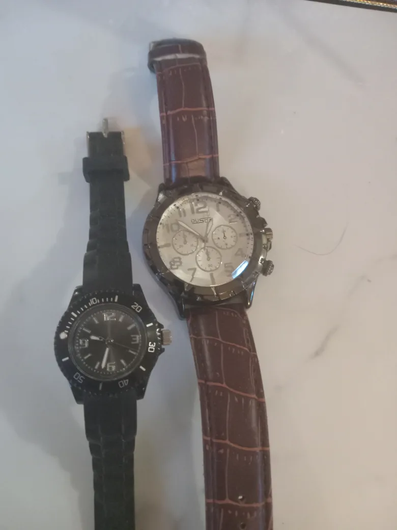 Two Wristwatches - Black & Brown image indicator(2)