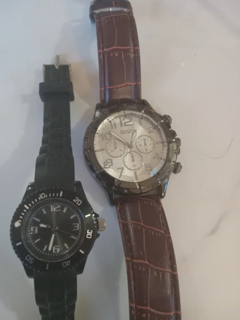 Two Wristwatches - Black & Brown image indicator(3)