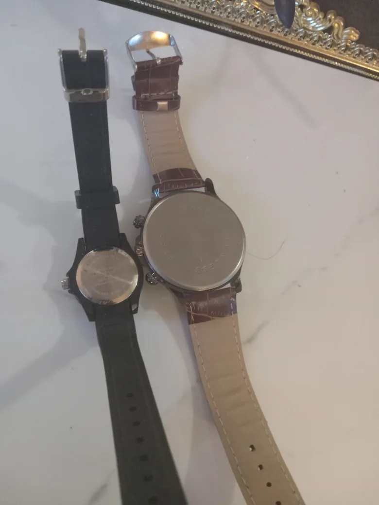 Two Wristwatches - Black & Brown image indicator(4)