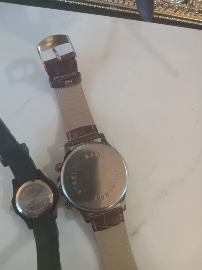 Two Wristwatches - Black & Brown image indicator(6)