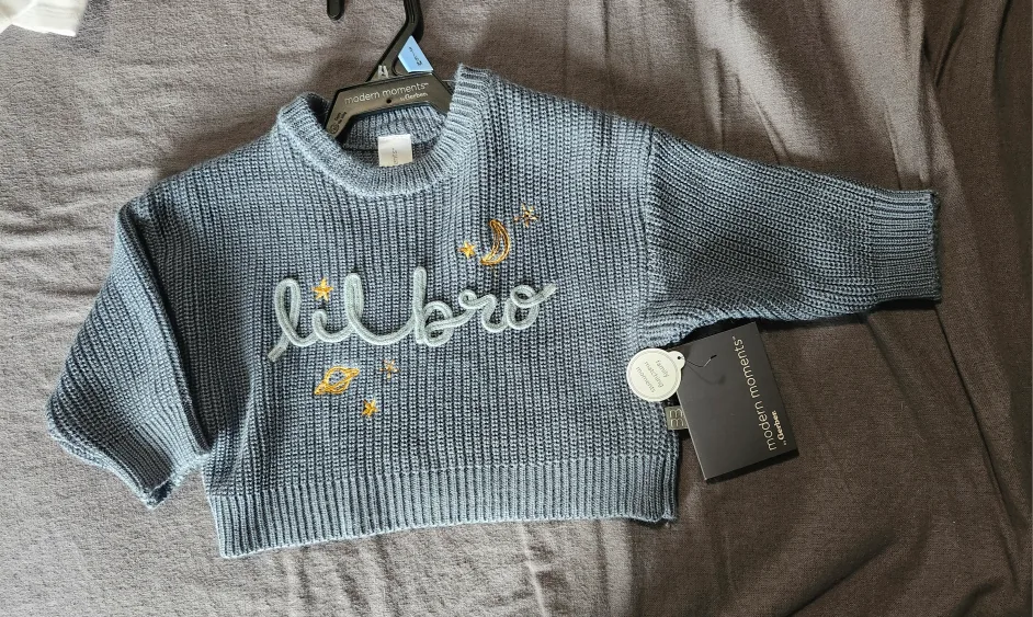 Modern Moments Lil Bro Sweater (3-6 Months) thumbnail
