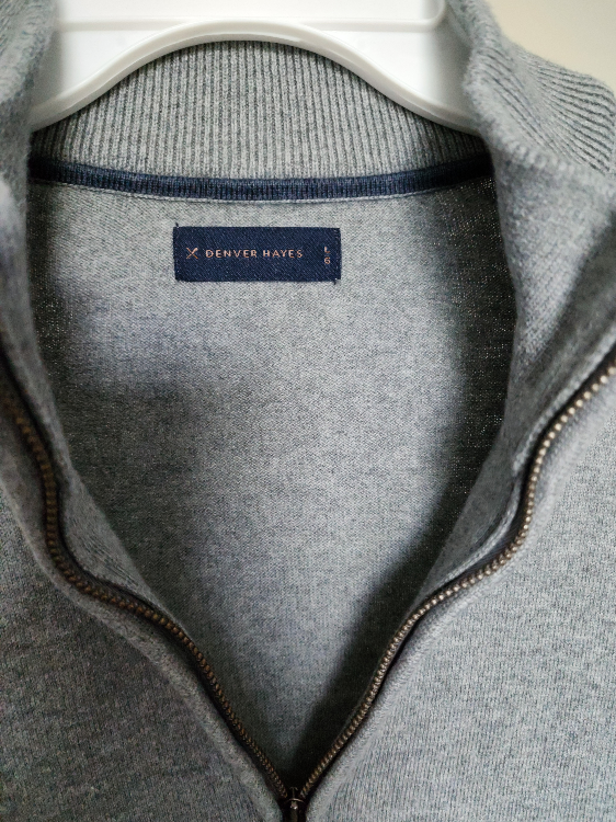 Denver Hayes Grey 1/4 Zip Sweater - Size L - photo 2