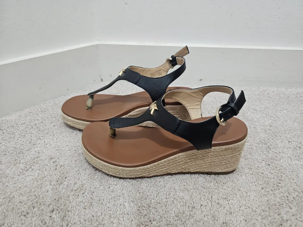 Michael Kors Black Wedge Sandals - Size 6 image indicator(2)
