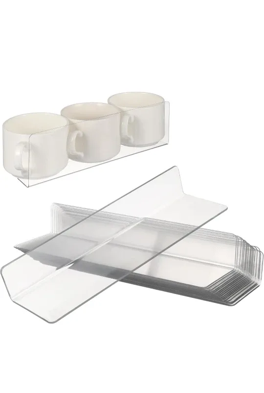 100 PVC Clear Shelf Dividers - 7.8 in / 20 cm image indicator(4)