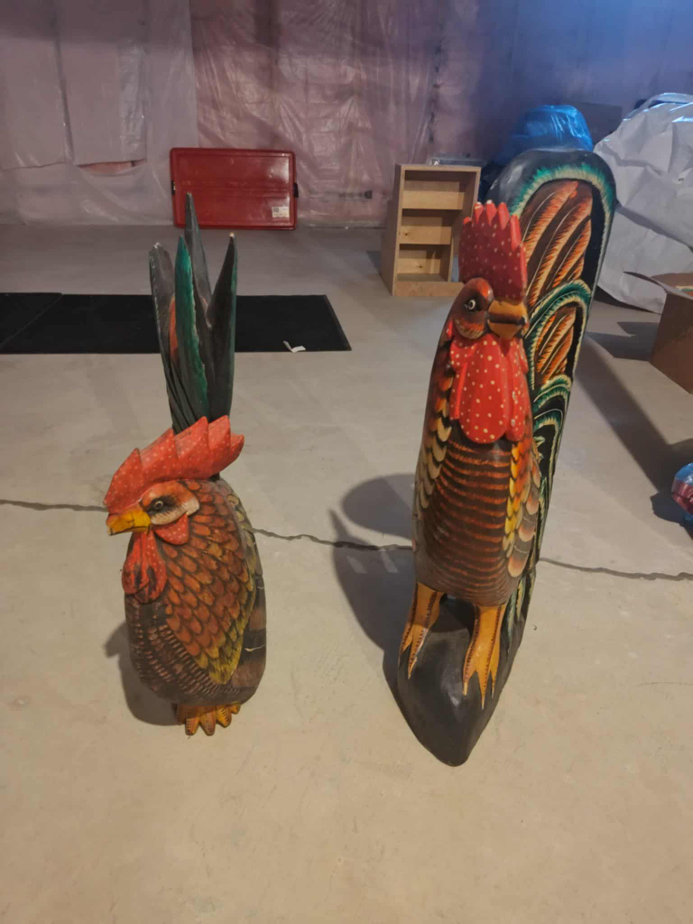 Wooden Rooster Sculptures - photo 3