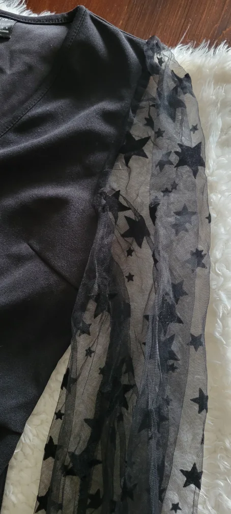 Shein Black Star Sleeve Jumpsuit - Size M image indicator(5)