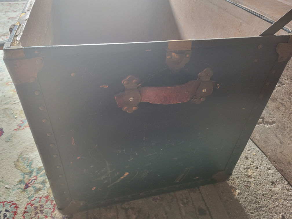 Vintage Black Steamer Trunk - photo 4
