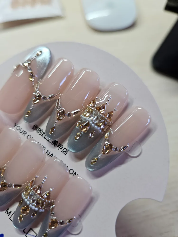 Press-On Nails with Gem Accents thumbnail