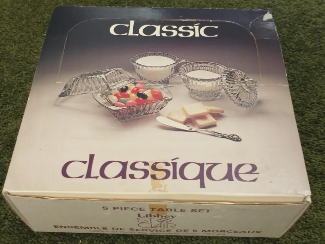 Vintage 5 Piece Classic Table Set (sugar, butter, cream set) image indicator(2)