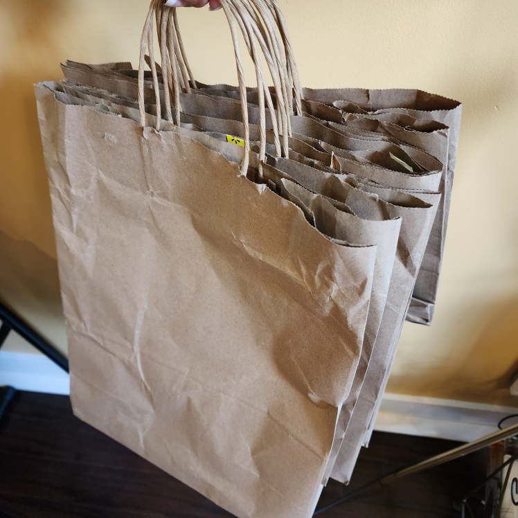 5 Large Brown Paper Bags
