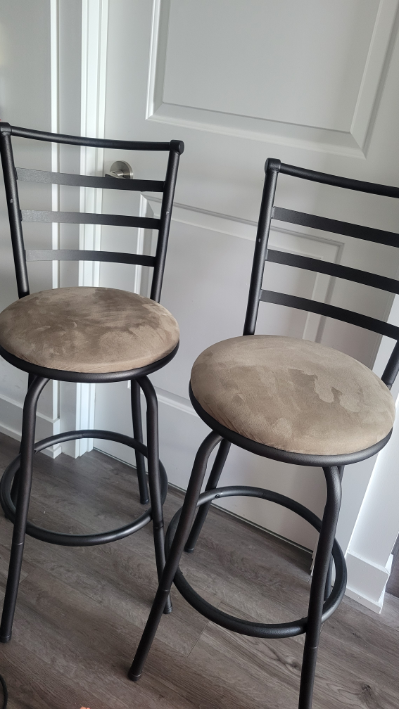 Set of 2 Metal Frame Bar Stools - photo 2