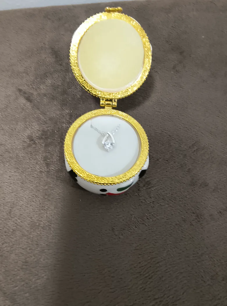 Snowman Trinket Box with Necklace image indicator(2)