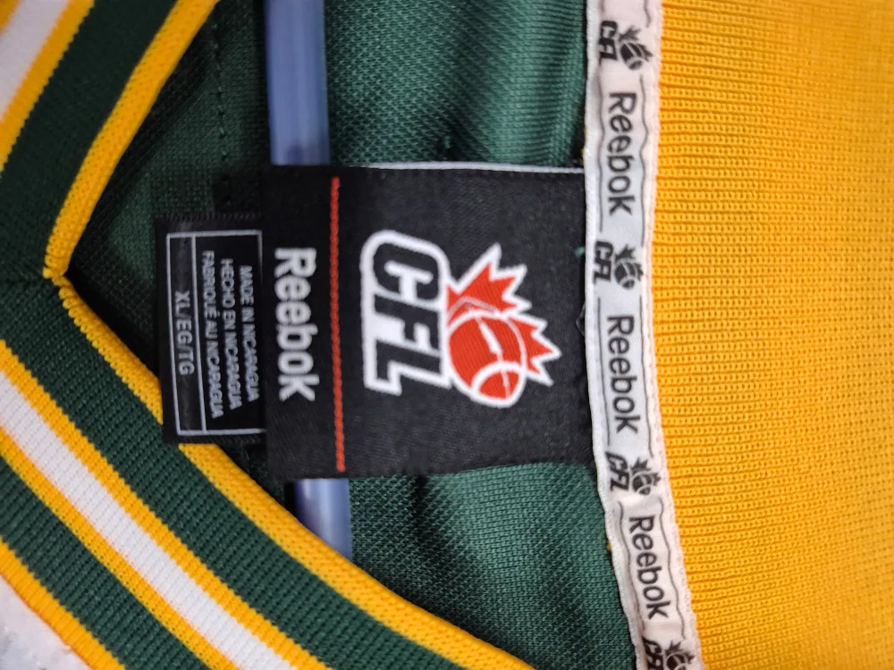 Reebok CFL Edmonton Eskimos Jersey XL thumbnail