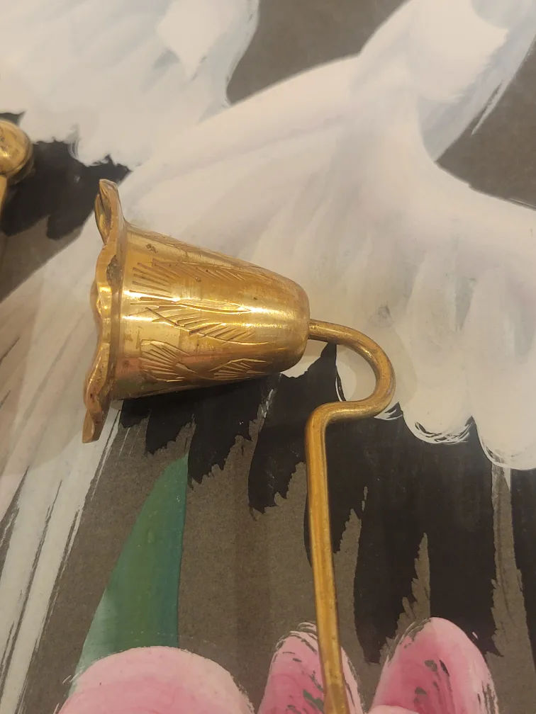 3 Vintage Brass Candle Snuffers image indicator(7)