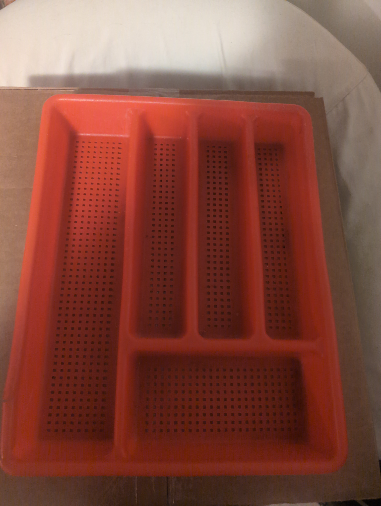 Orange Cutlery Tray Organizer