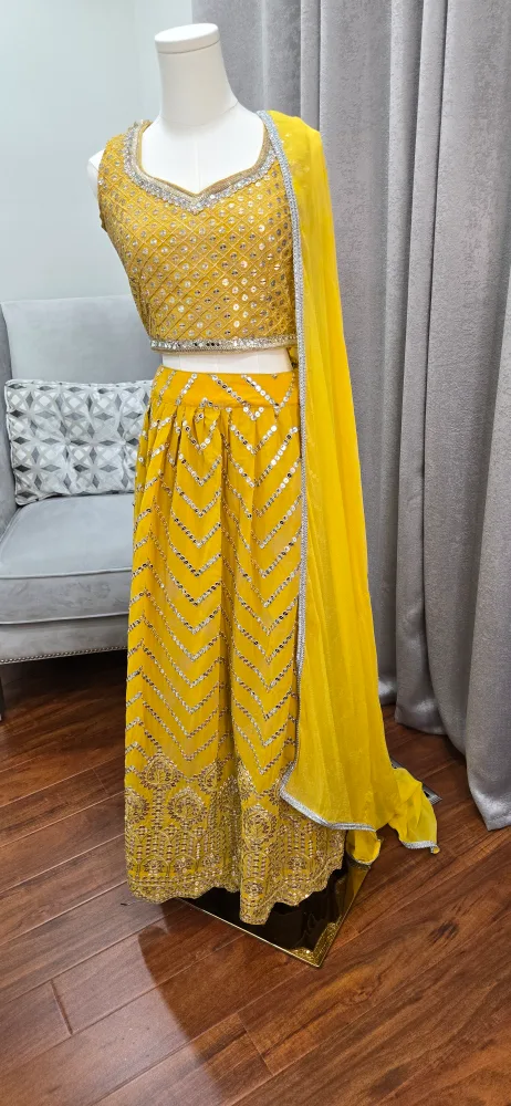 Yellow Lehenga Choli Set thumbnail