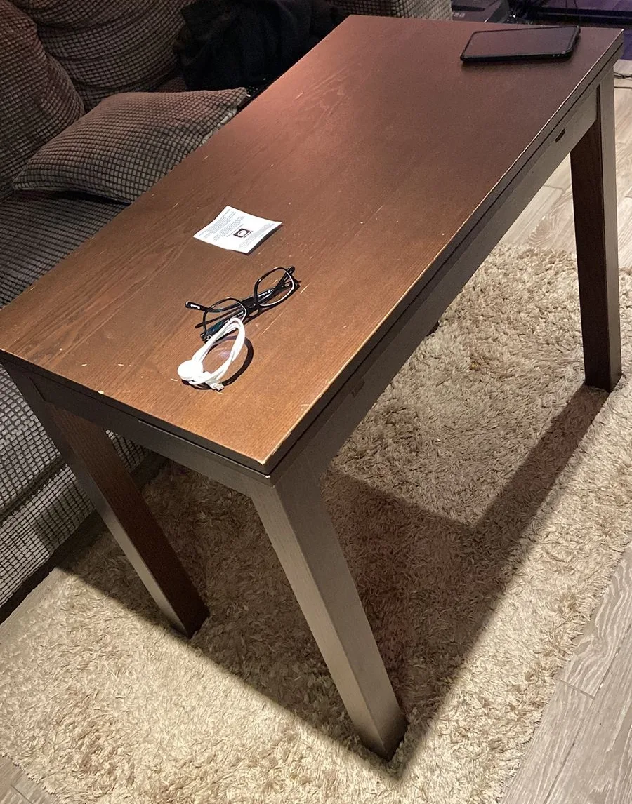 Brown Extendable Dining Table image indicator(3)