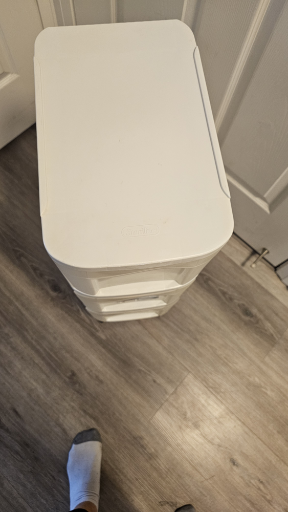Sterilite 3-Drawer storage organizer with wheels - White - photo 5