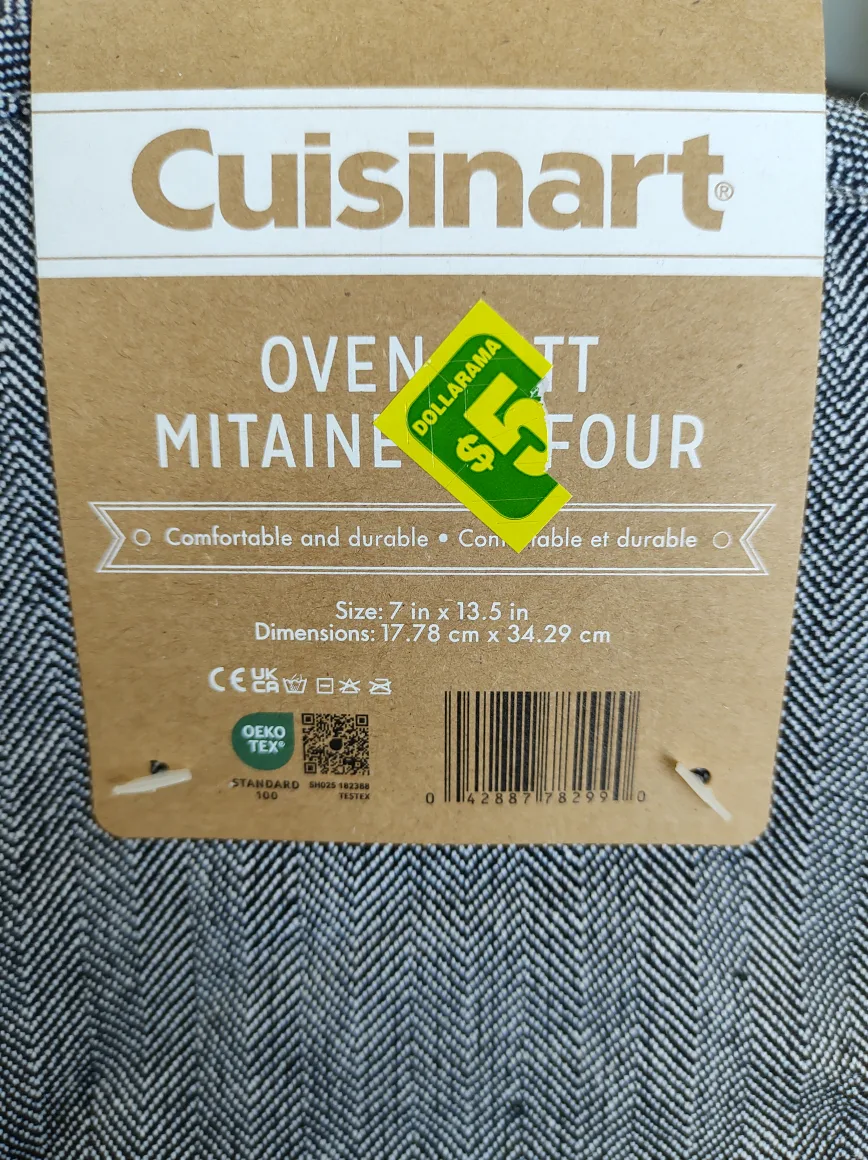 Cuisinart Oven Mitt - Grey & Black image indicator(3)