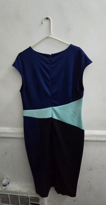 Dress - Color Block, Navy Blue & Black - photo 2