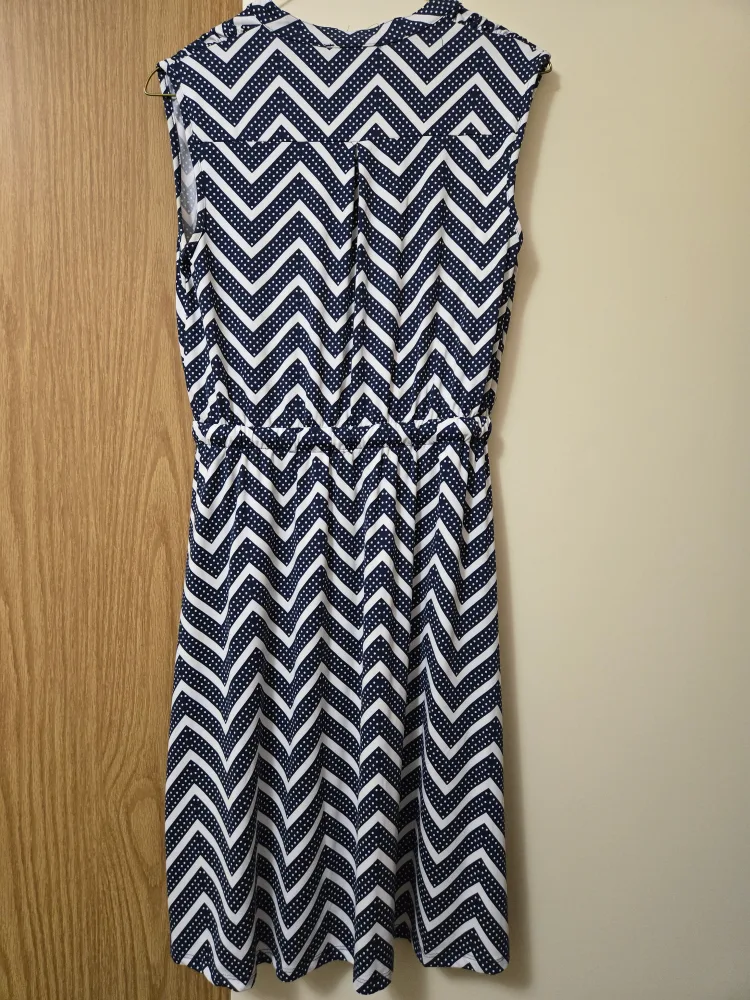 Robert Louis Dress - Size S - Navy/White thumbnail