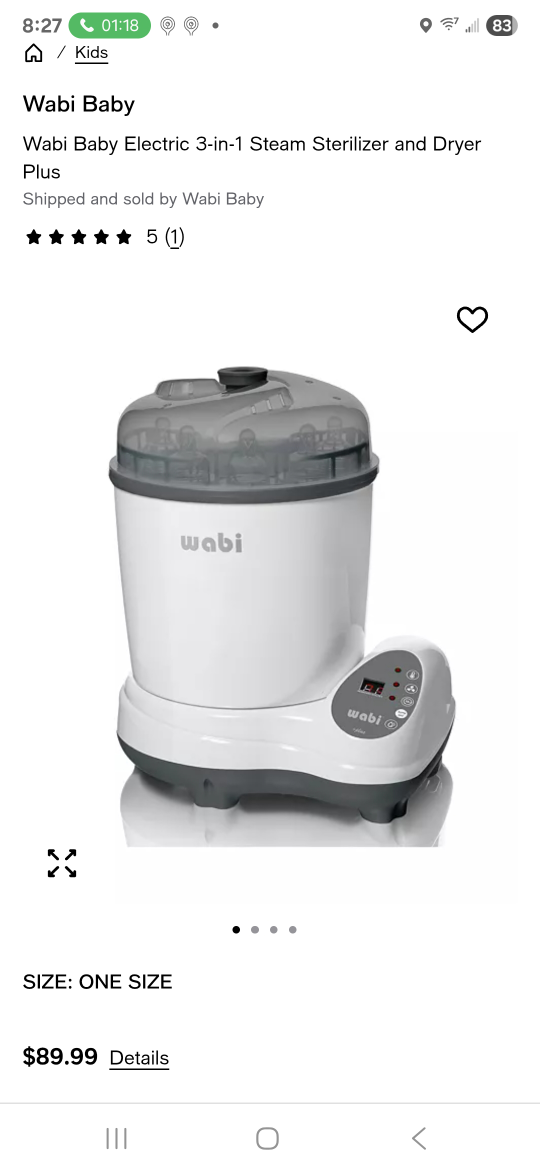 Wabi Plus Baby Bottle Sterilizer & Dryer - photo 2
