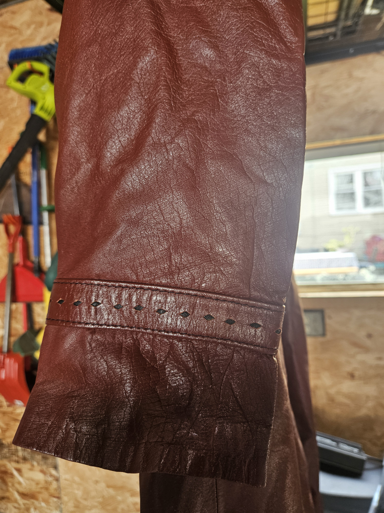 Suburban Heritage Leather Trench Coat - Size 14 - photo 4