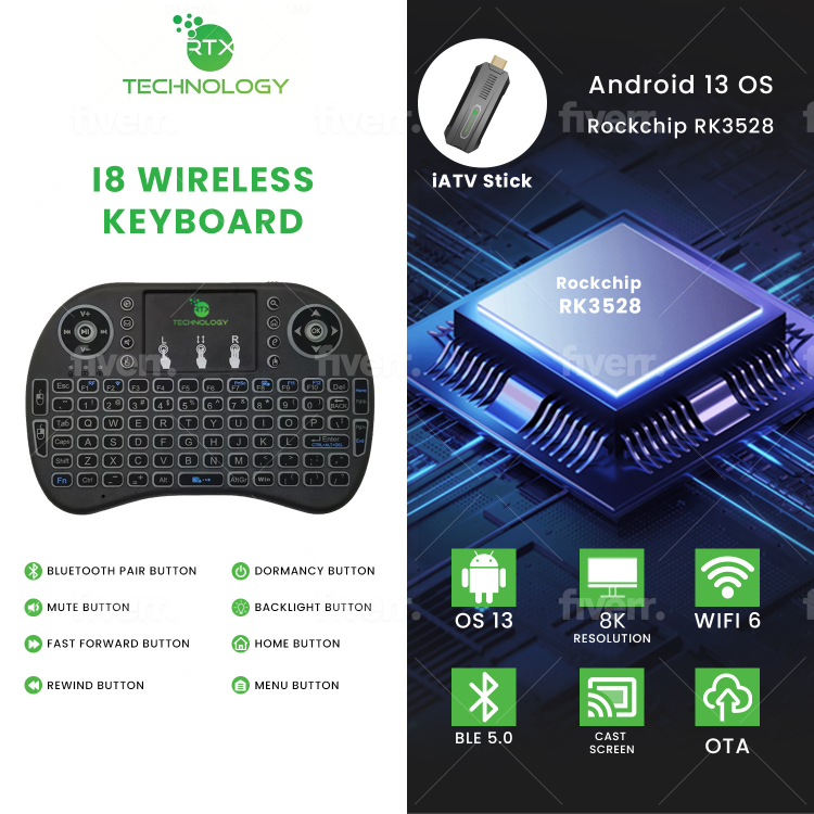 RTX Technology Android TV Stick & Mini Keyboard - photo 5