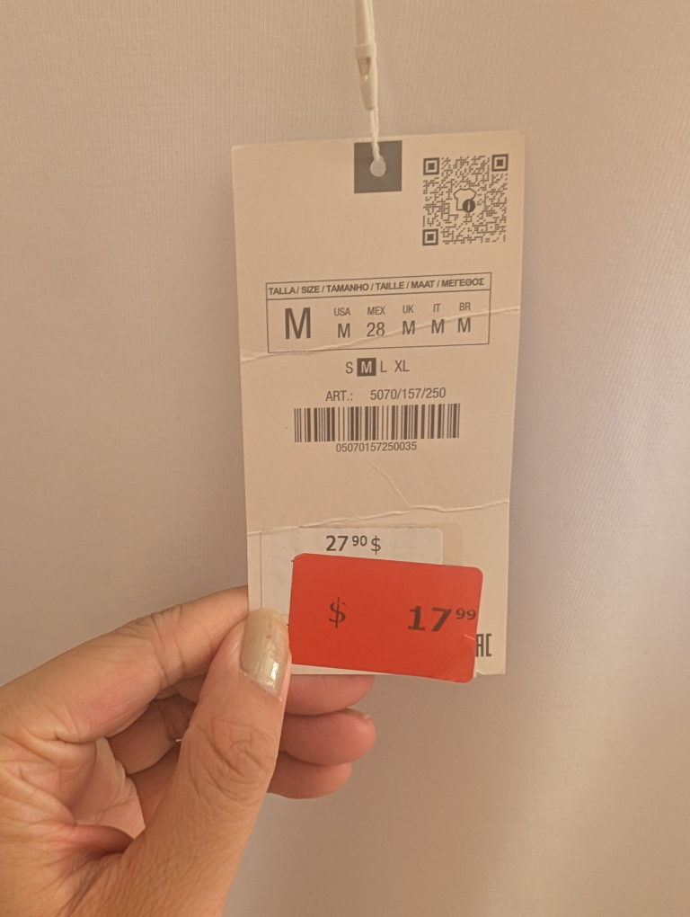 Zara brand new white bead t-shirt - photo 2