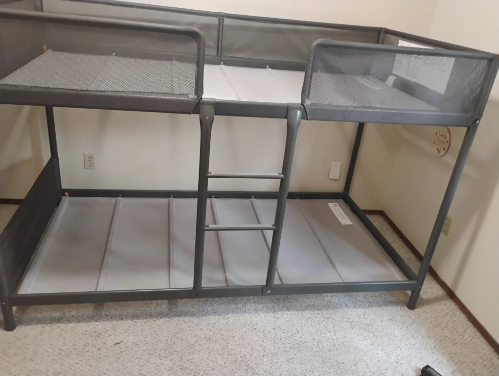 IKEA Tuffing Bunk Bed Frame with 1 twin Mattress thumbnail