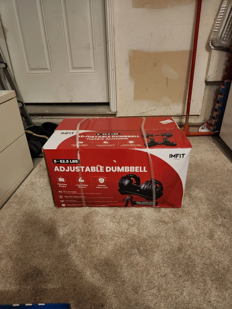 5-52.5 lb Adjustable Dumbbell Set w/ Hand Grip, New image indicator(6)