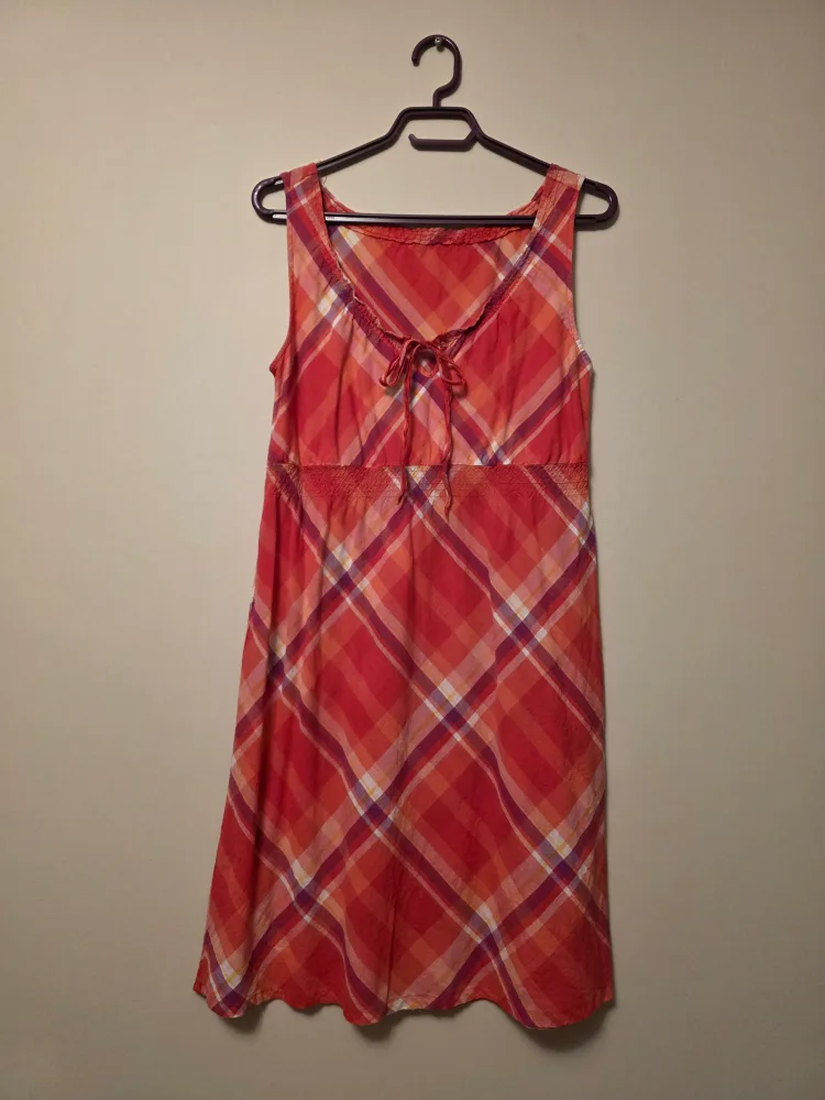 George Plaid Dress & White Beach/Swimsuit Cover Up- Size S image indicator(4)