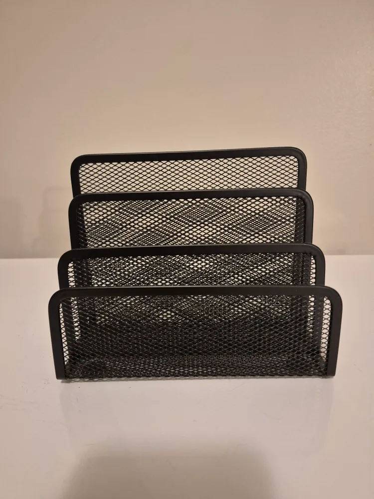 Black Metal Mesh Desk Organizer thumbnail