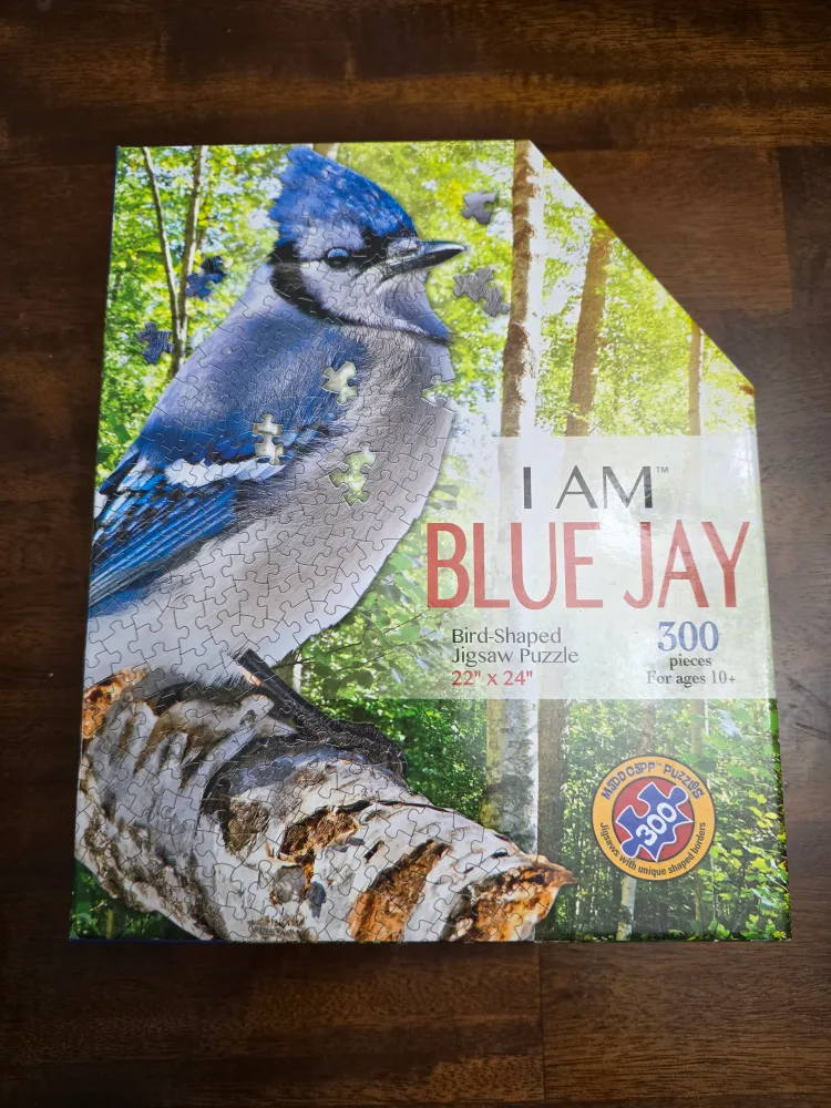 Blue Jay Bird-Shaped Puzzle - 300 Pieces thumbnail